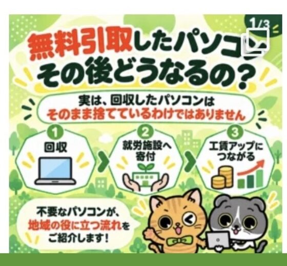 サービス内容を紹介する販促物の制作例